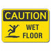 Caution Sign 7 inx10 in Plastic