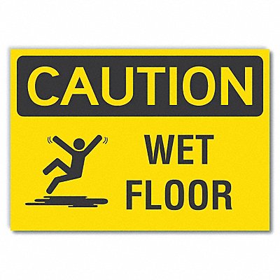Caution Sign 7inx10in Non-PVC Polymer