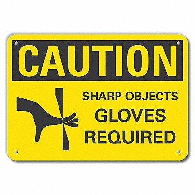 Caution Sign 7 inx10 in Plastic