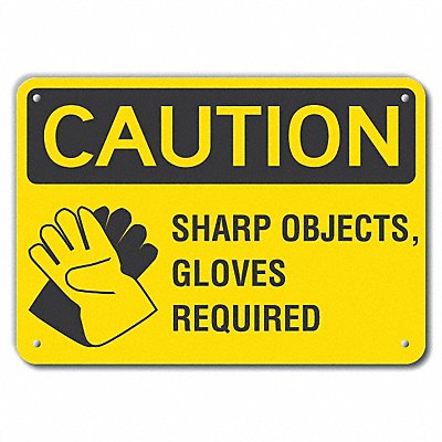 Rflctv Hand Caution Sign 10inx14in Alum