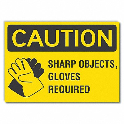 Caution Sign 7inx10in Non-PVC Polymer