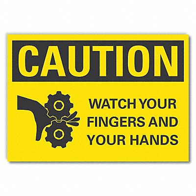 Caution Sign 7inx10in Non-PVC Polymer
