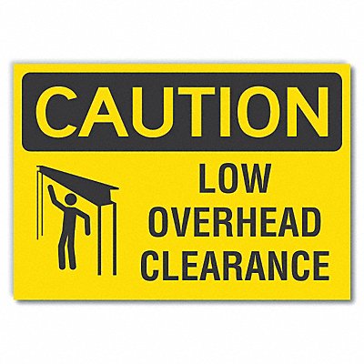 Low Clearance Caution Rflctv Label 5x7in