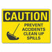 Spill Control Caution Rflctv Lbl 10x14in