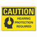 Hearing Caution Rflctv Label 7inx10in