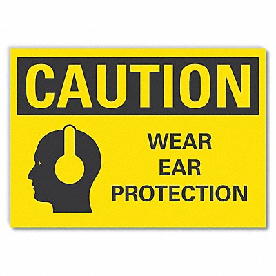 Caution Sign 7inx10in Non-PVC Polymer