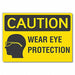 Eye Caution Rflct Label 10 in x 14 in