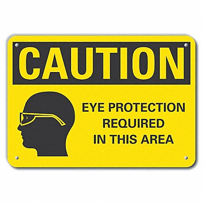 Rflct Eye Caution Sign 10x14in Alum