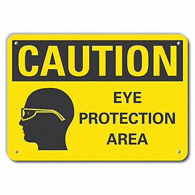 Caution Sign 7 inx10 in Plastic