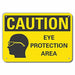 Caution Sign 7 inx10 in Plastic
