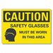 Eye Caution Rflct Label 5 in x 7 in