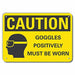 Caution Sign 7 in x 10 in Plastic