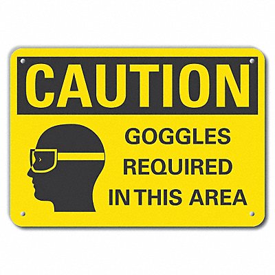 Rflctv Eye Caution Sign 10x14in Aluminum