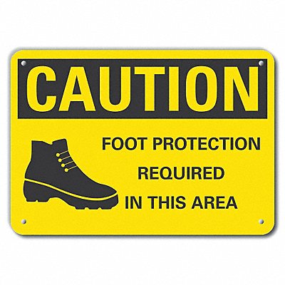 Caution Sign 10 inx14 in Plastic