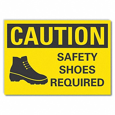 Foot Caution Rflct Label 10inx14in