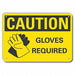 Caution Sign 7 inx10 in Plastic