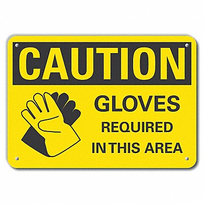 Caution Sign 7 inx10 in Plastic