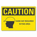 Hard Hat Caution Rflct Label 5inx7in