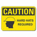 Rflct Hard Hat Caution Sign 7x10in Alum