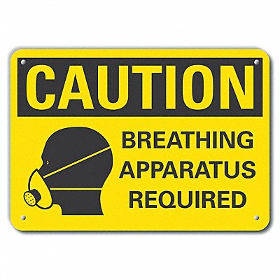 Caution Sign 7 in x 10 in Aluminum