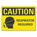 Resprtr Req Caution Rflct Label 5x7in