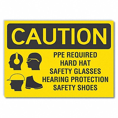 Caution Sign 10inx14in Non-PVC Polymer