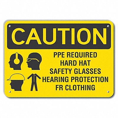 Caution Sign 10 inx14 in Plastic