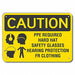 Caution Sign 7 in x 10 in Plastic