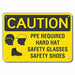 Caution Sign 7 in x 10 in Aluminum