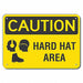 Rflct Hard Hat Caution Sign 7x10in Alum