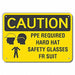 Caution Sign 7 in x 10 in Plastic