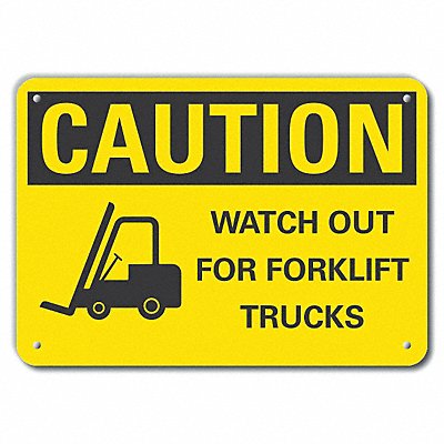 Caution Sign 7 inx10 in Plastic