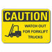 Caution Sign 7 inx10 in Plastic