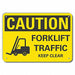 Caution Sign 7 in x 10 in Aluminum