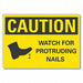Caution Sign 7in x 10in Non-PVC Polymer
