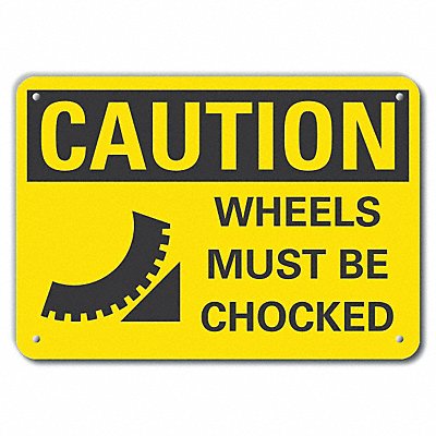 Caution Sign 7 inx10 in Plastic