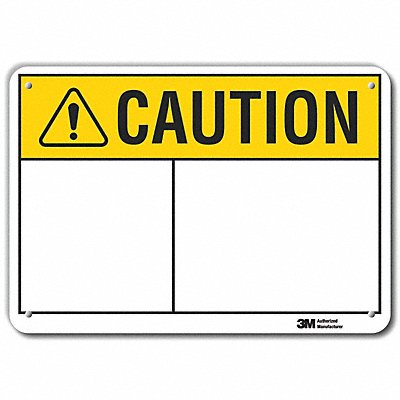 Caution Sign Blank 10 inx14 in Plastic