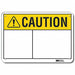 Caution Sign Blank 7 inx10 in Plastic