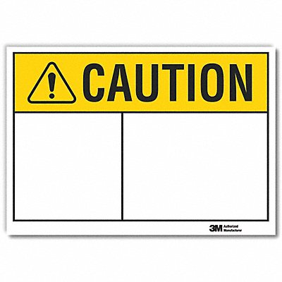 Blank Rflctv Label Caution Label 7x10in