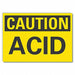 Acid Caution Rflct Label 10 in x 14 in