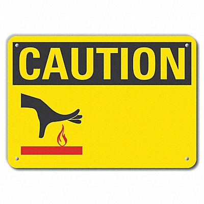 Caution Sign 7 in x 10 in Aluminum