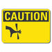 Caution Sign Blank 10 in x 14 in Plastic