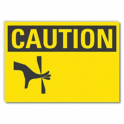 Caution Sign Adhesive 5 W x 3 1/2 H