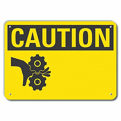 Caution Sign Blank 10 in x 14 in Plastic