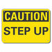 Caution Sign 7 inx10 in Plastic