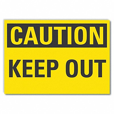 Keep Out Caution Rflct Label 10inx14in