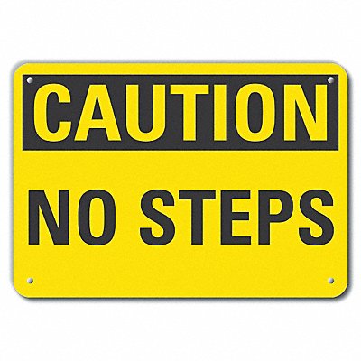 Rflct Steps Caution Sign 7x10in Alum