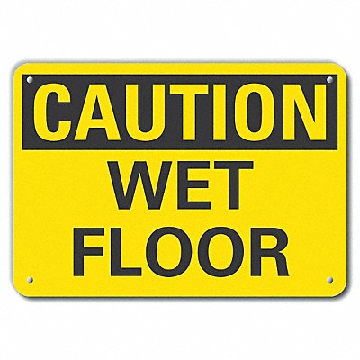 Caution Sign 7 inx10 in Plastic