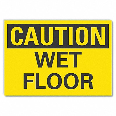 Wet Floor Caution Rflctv Label 7inx10in