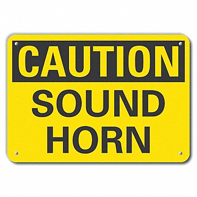 Caution Sign 7 in x 10 in Plastic